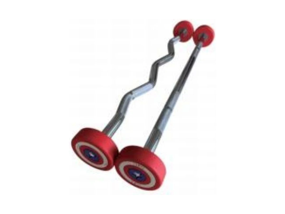 WDF-BB-004 pu captain america fixed barbell commercial gym equipment