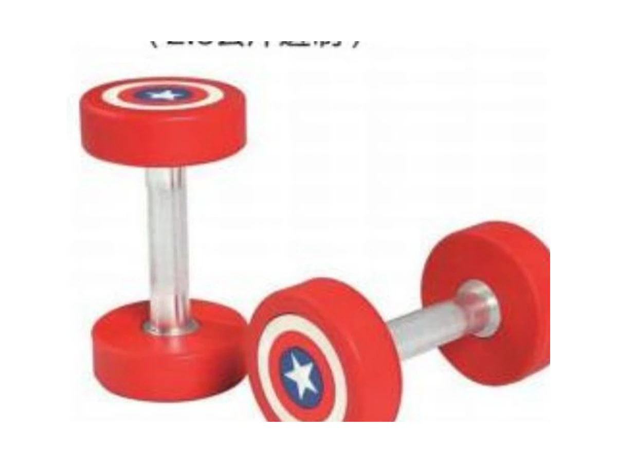 WDF-DB-009 pu captain america dumbbell commercial gym equipment