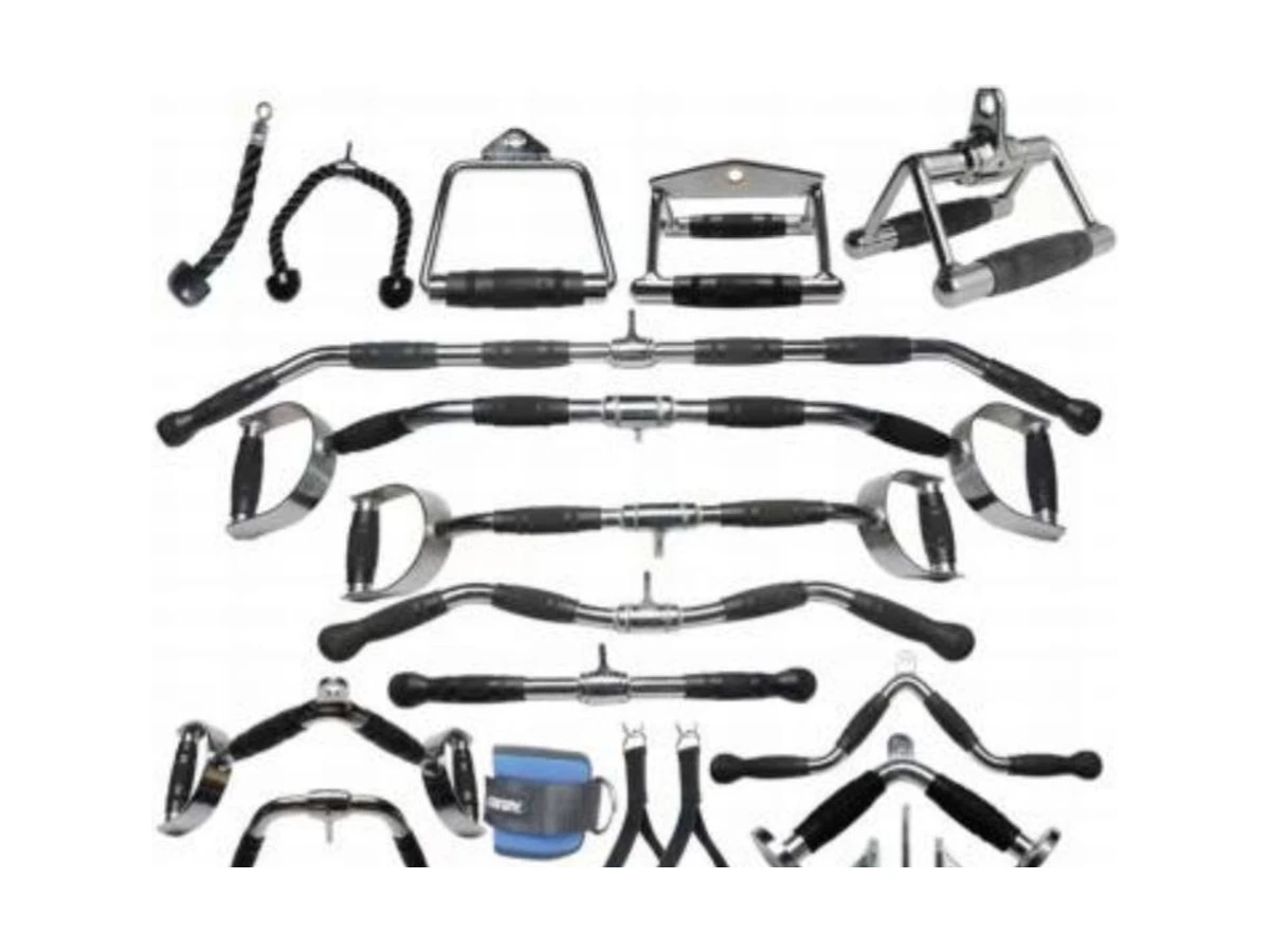 WDF-GA-002 solid chrome cable attachment set commercial gym equipment