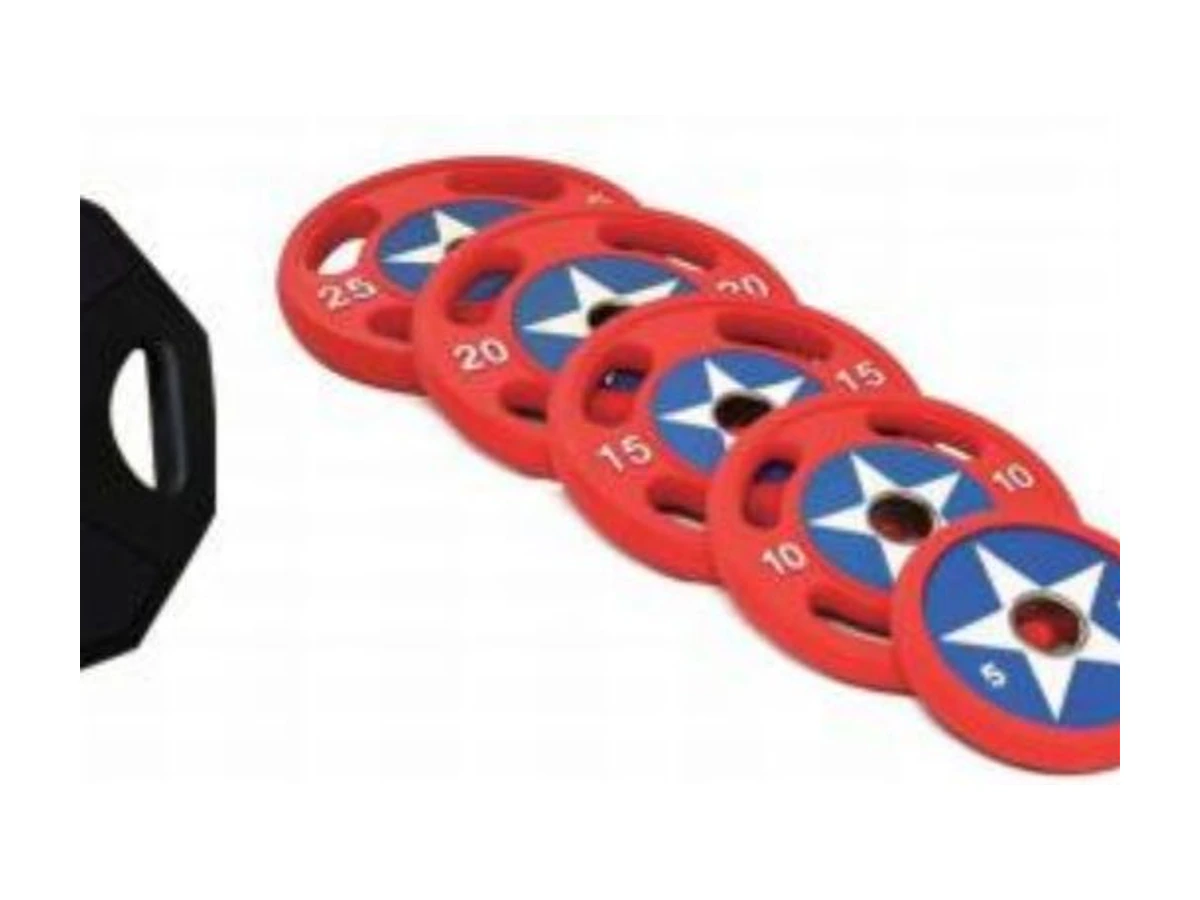 WDF-WP-006 pu captain america barbell plates commercial gym equipment