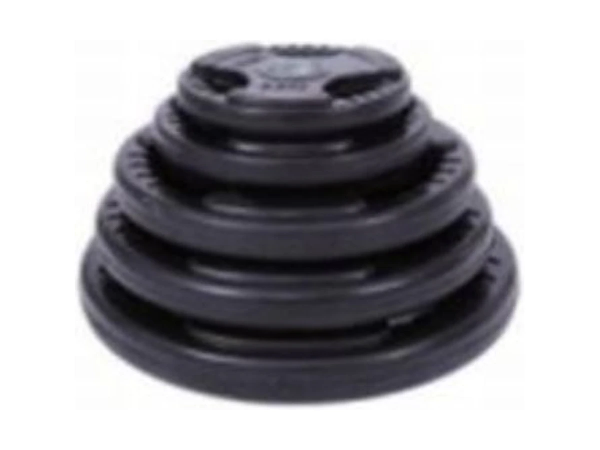 WDF-WP-007 three-hole rubber-coated barbell plate commercial gym equipment