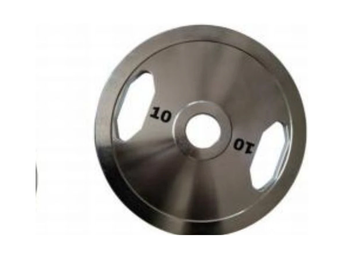 WDF-WP-012 chrome-plated steel weight plate with handles commercial gym equipment